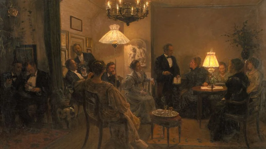 An Evening at Home, Johansen, 1899