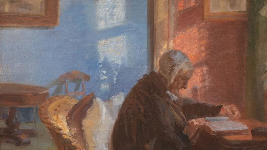 The Artist’s Mother in the Red Room, Ancher, 1909