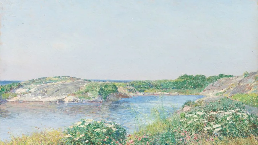 The Little Pond, Appledore, Hassam, 1890