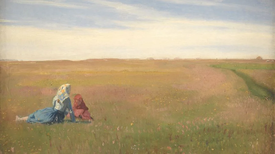 Two Girls in a Summer Field, Ancher, 1885-1889