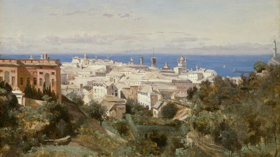 View of Genoa, Corot, 1834
